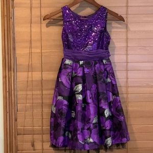 Emily West girls purple dress sz 10